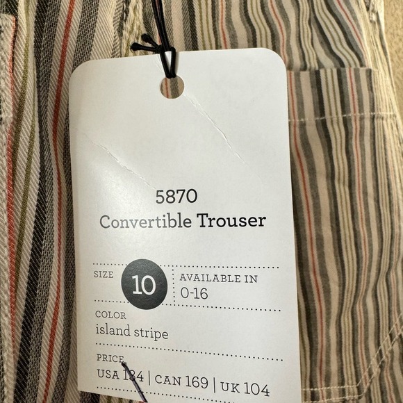 NWT Cabi Convertible Striped Trouser Size 10 - Picture 8 of 13